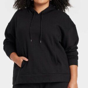 816 WOMENS BLACK 2X HOODED SWEATSHIRT BY AVA & VIV